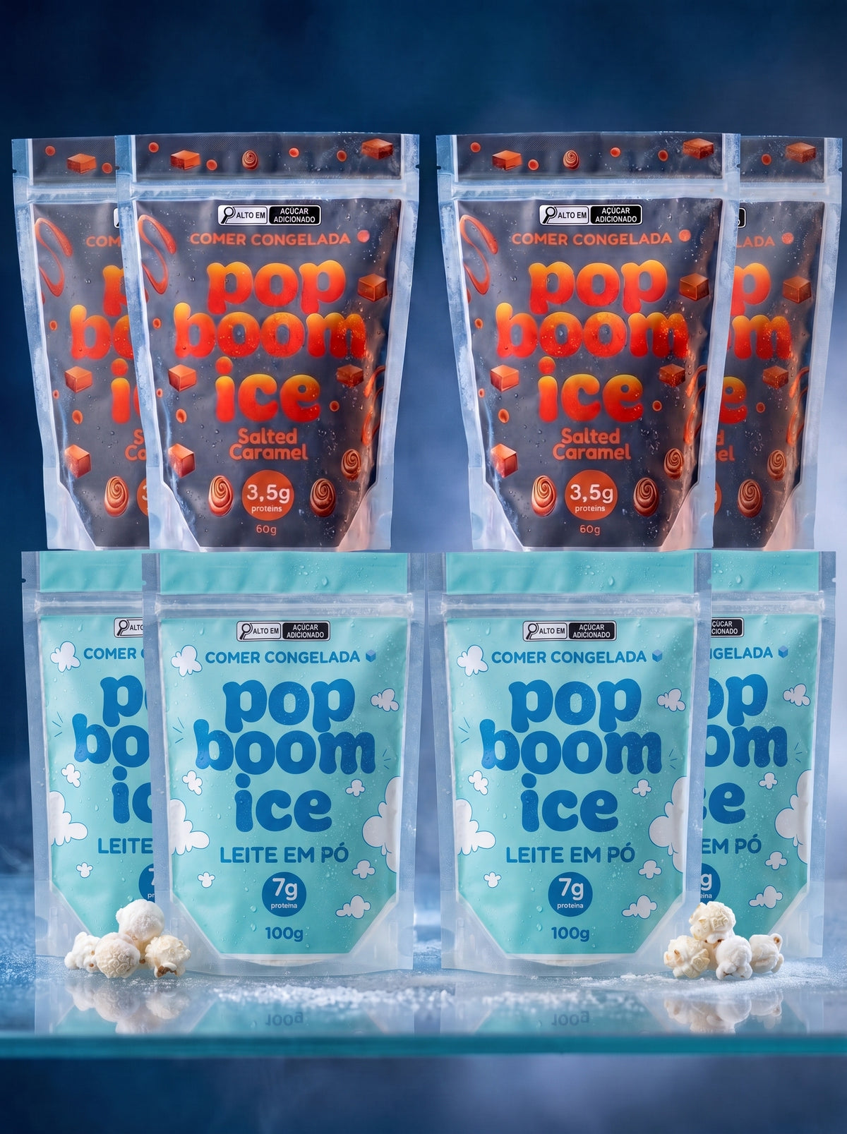 Salted Caramel + Leite em Po - 8 Pack