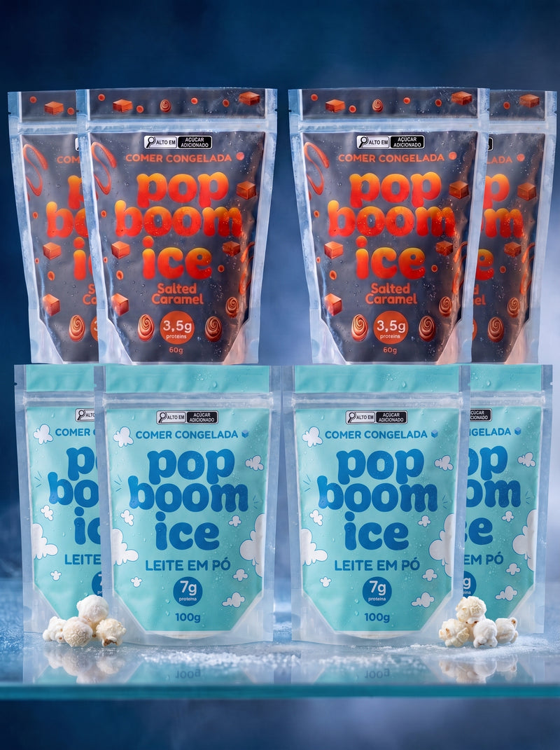 Salted Caramel + Leite em Po - 8 Pack