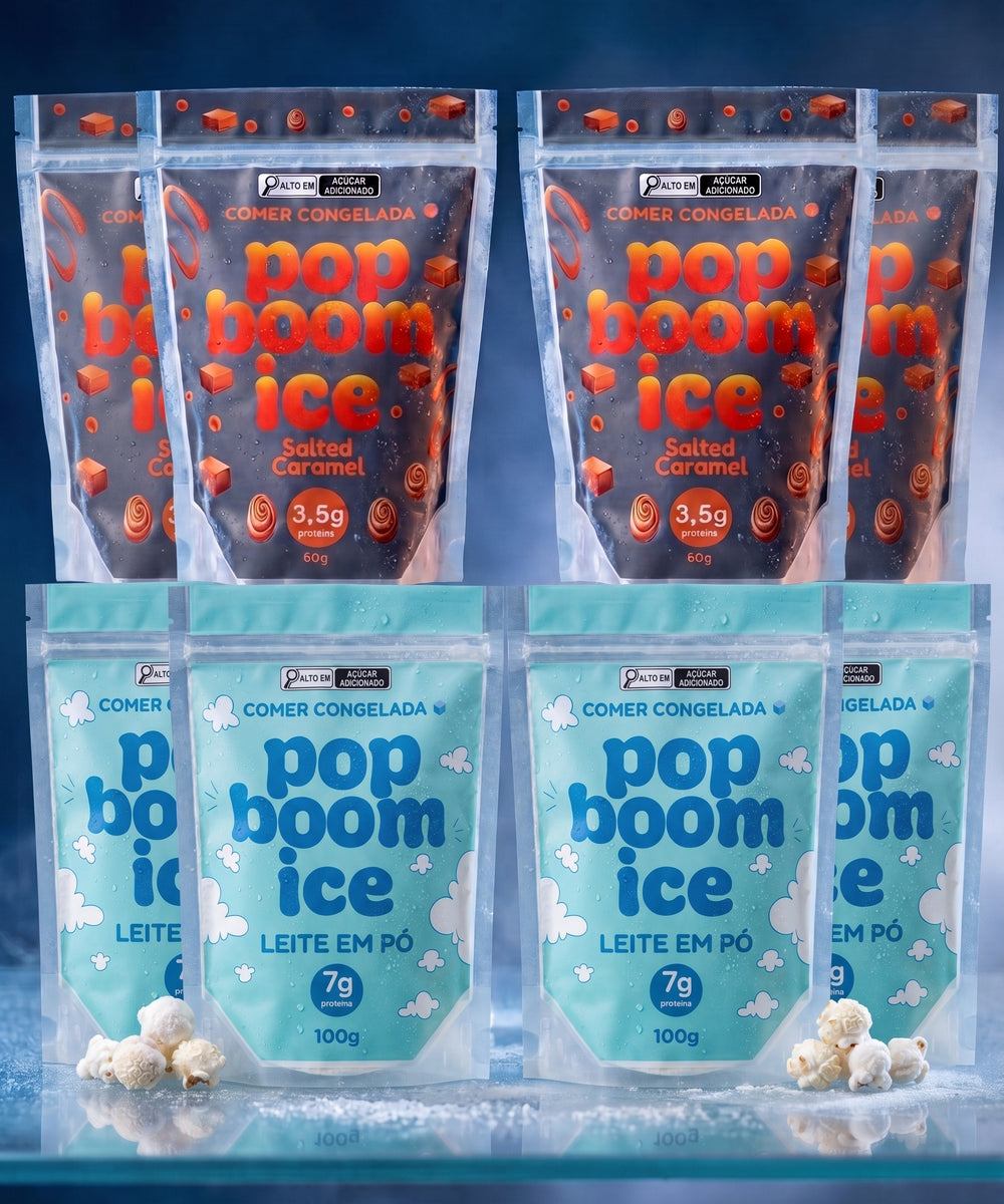 Salted Caramel + Leite em Po - 8 Pack